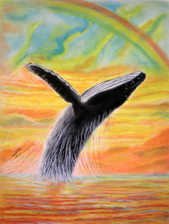 Humpback whale  Pastel on paper 18 x24 inches
